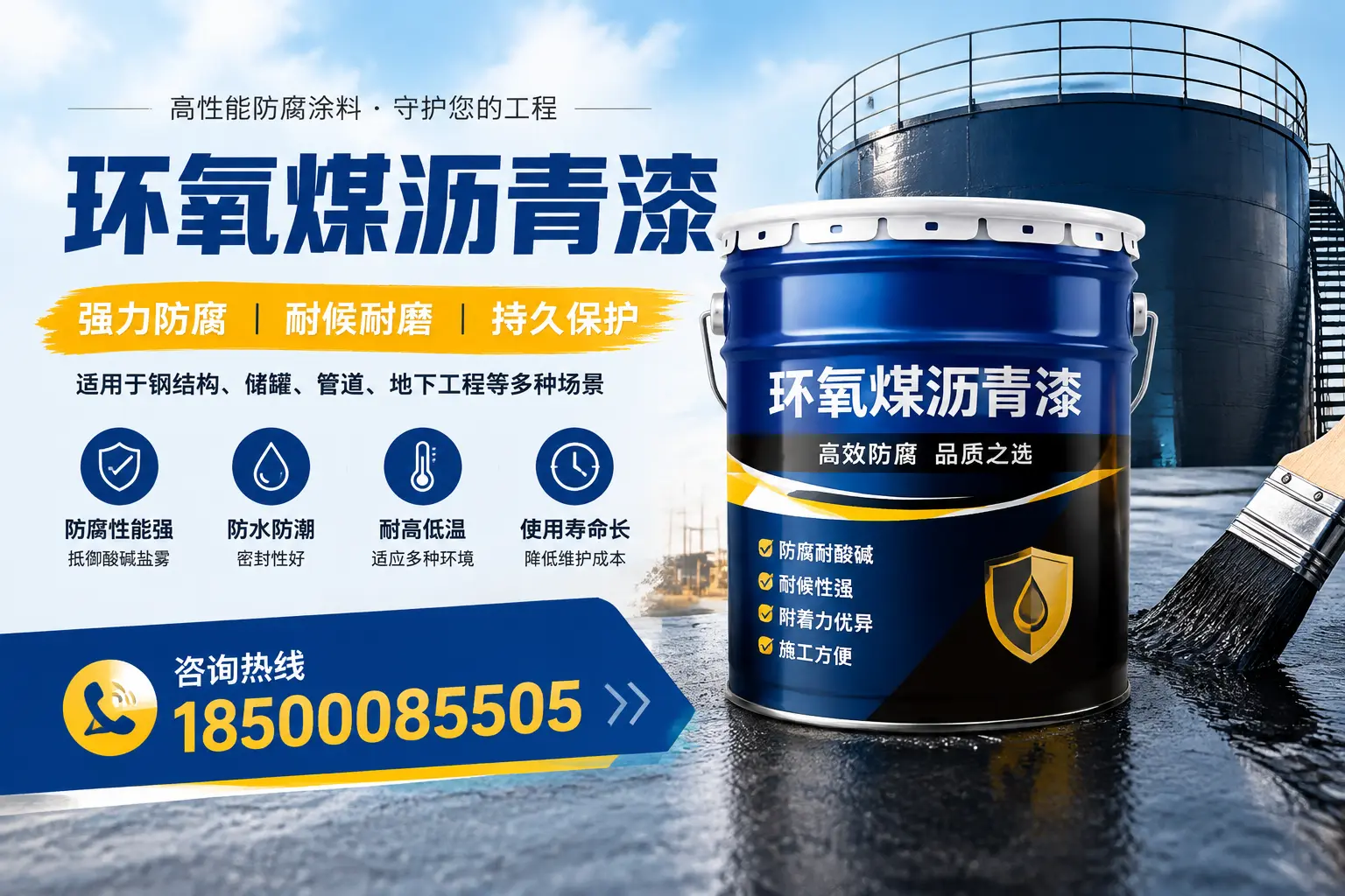 环氧煤沥青漆在工业中的应用，北海企业的选择